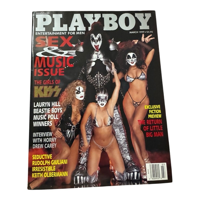 Playboy March 1999 Kiss Girls Sex & Music Issue Vintage Magazine