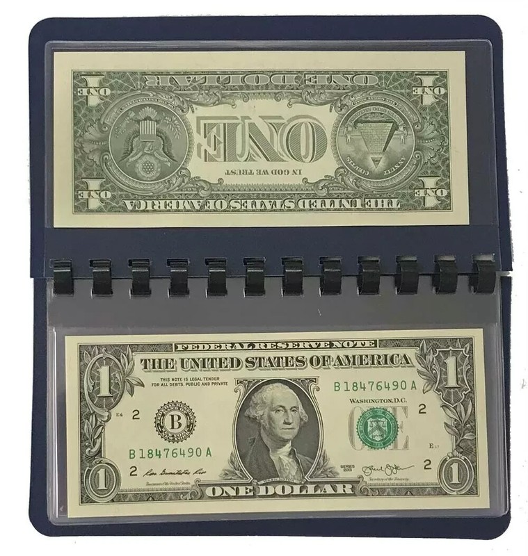 Currency Bill Pocket Album For Small / Fractional / Modern US Banknotes 10 Pages gallery