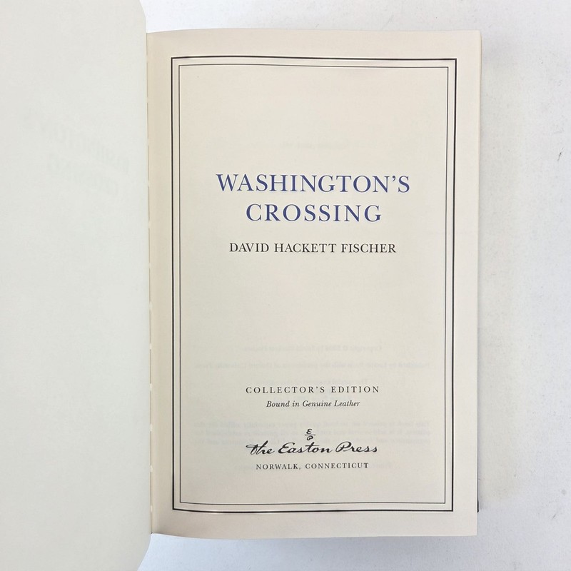 David Hackett Fischer / WASHINGTON'S CROSSING Easton Press 2006 gallery