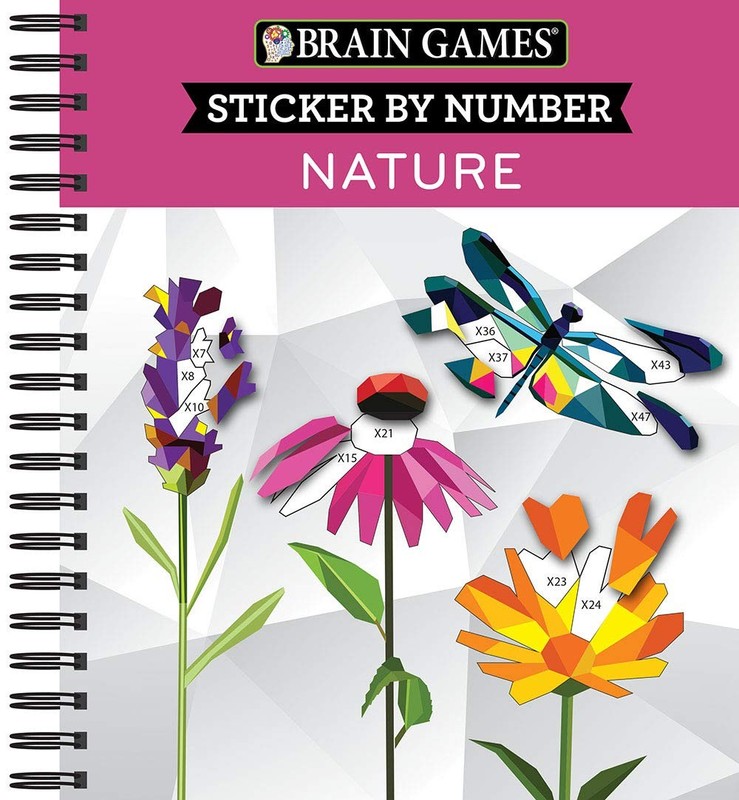 Brain Games – Sticker by Number: Nature – 2 Books in 1 (42 Images to Sticker…