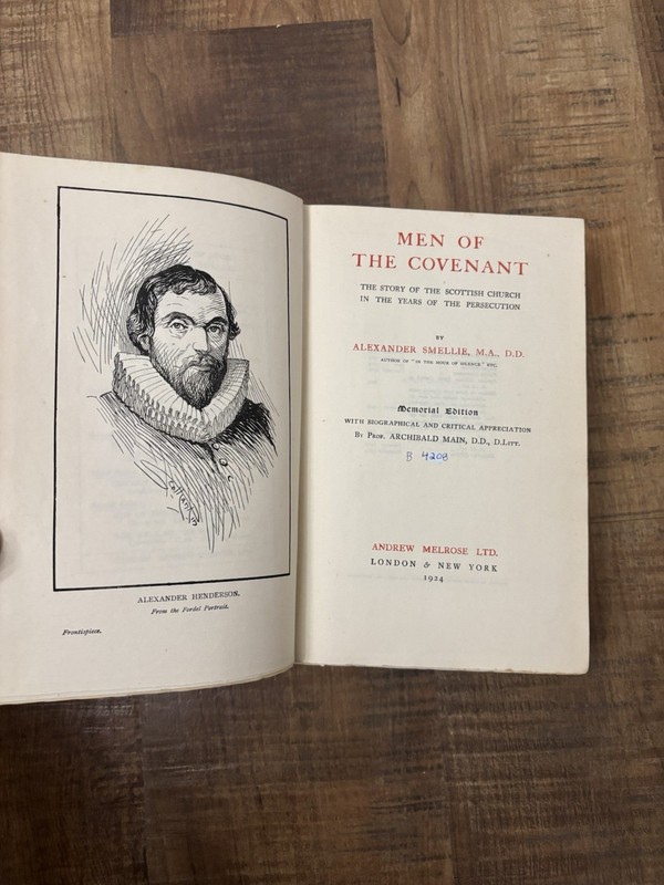 Men of The Covenant: The Story of The Scottish Church SMELLIE 1924 Hardcover VTG gallery
