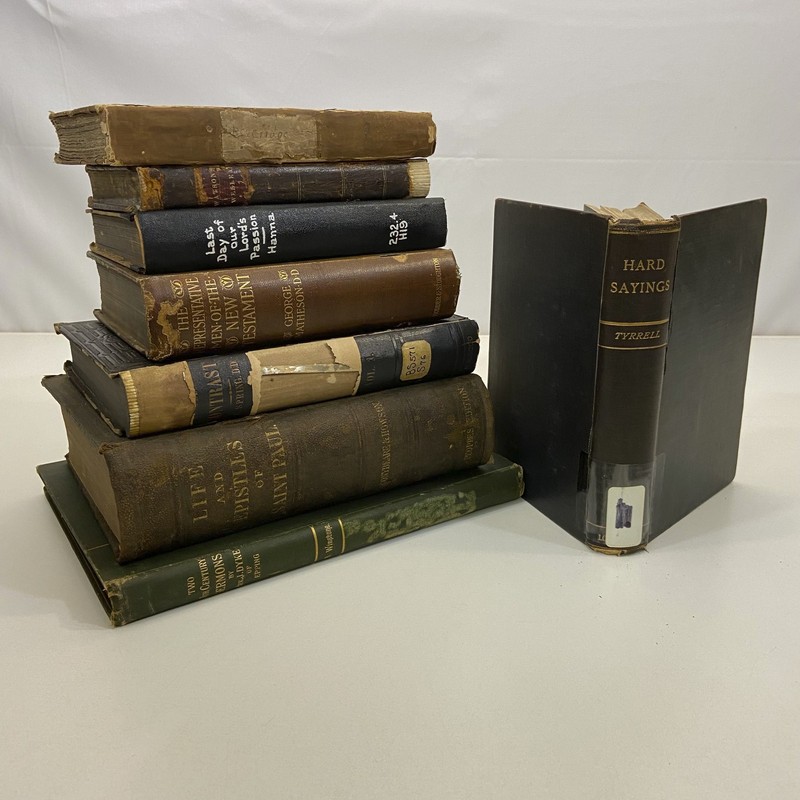 8 Antique Theology & Church History Ex-Library HC Book Lot Sermons Epistles