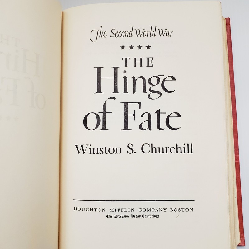 Winston S Churchill The Hinge of Fate Hardcover History Second World War Vintage gallery