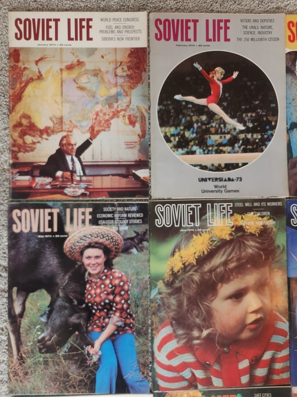 USSR SOVIET LIFE MAGAZINE VINTAGE 1974 COMPLETE YEAR 12 IRON CURTAIN RUSSIA FN gallery