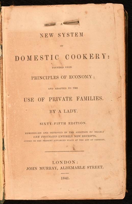 1841 New System of Domestic Cookery Maria Eliza Rundell Illustrated