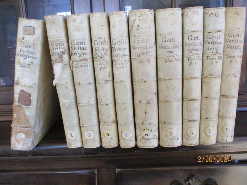 Gotti Veritas Religion 10 Vol 1735 -1739 Antique Set of Velum Latin Books