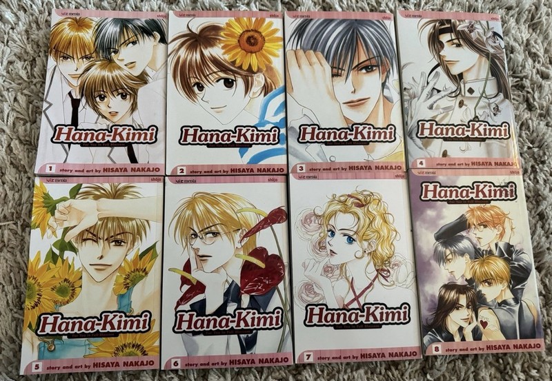 Hana Kimi By Hisaya Nakajo Manga lot Vol 1-8 English Paperback Shojo Rom Com