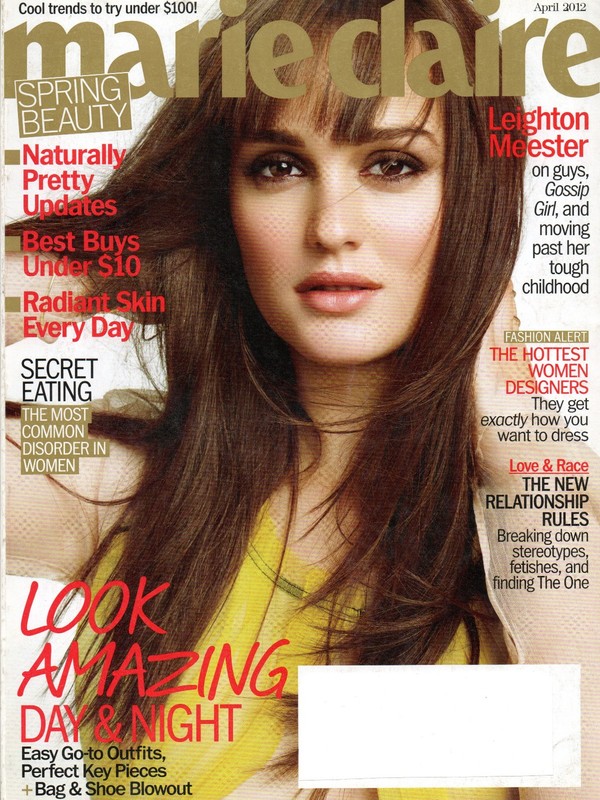 Marie Claire April 2012 Leighton Meester Lena Dunham Krysten Ritter Jena Malone