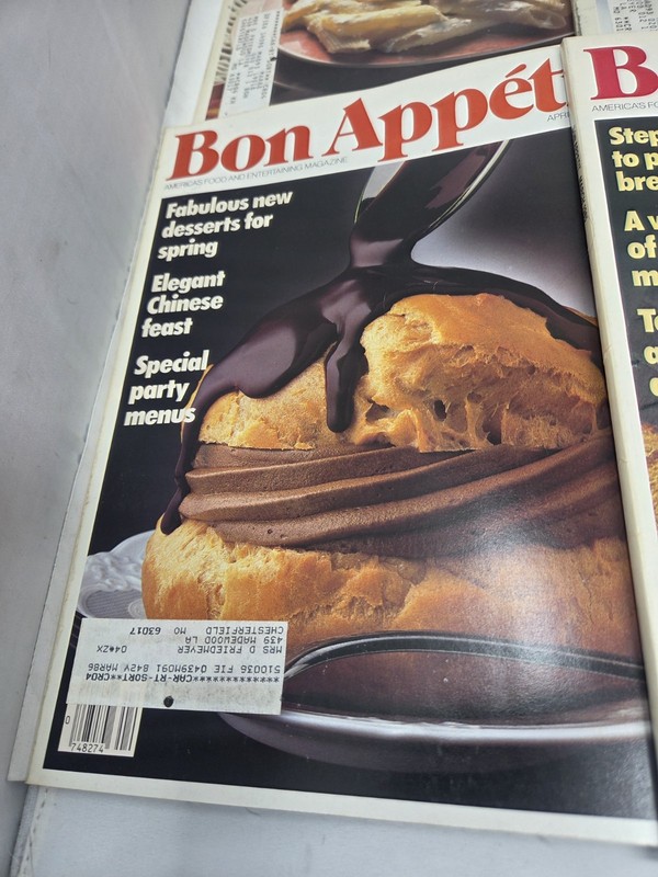 Lot of 12 Bon Appetit Magazine Vintage Full Year 1985 Jan-Dec gallery