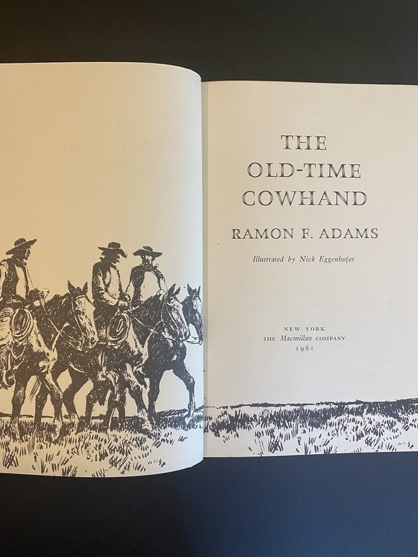 The Old-Time Cowhand Ramon F. Adams 1961 1st Signed Limited gallery