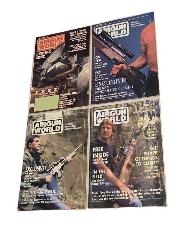 AirGun World Magazine Lot Air Gun 1989 May June July August Lot Of 4