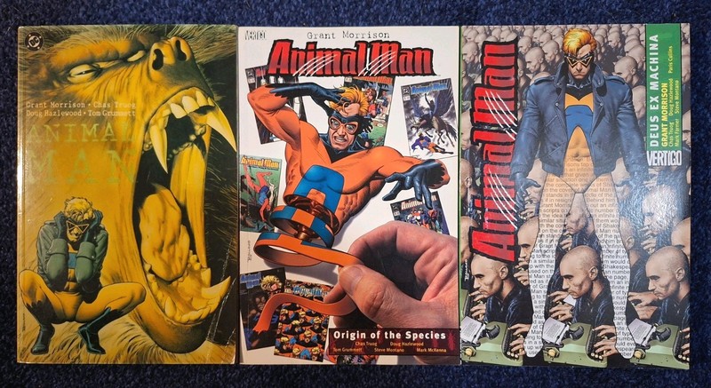 Animal Man Vol. 1 2 3 TPB set – Complete Grant Morrison Run – DC Vertigo 1990