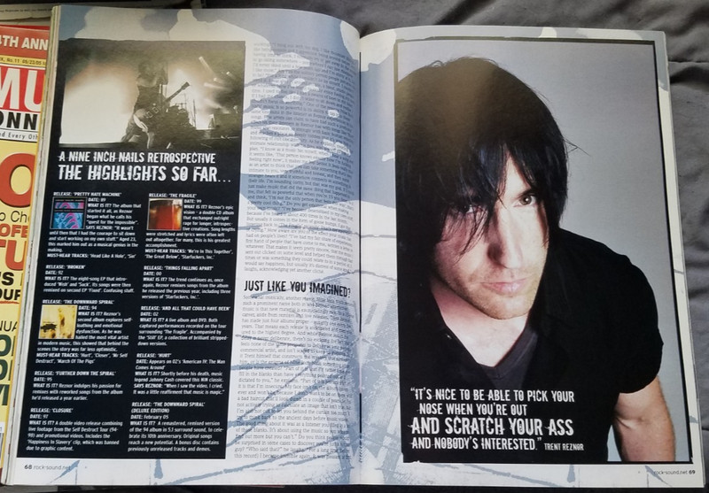 NINE INCH NAILS Rock Sound Magazine May 2005 Trent Reznor Alkaline Trio GARBAGE gallery