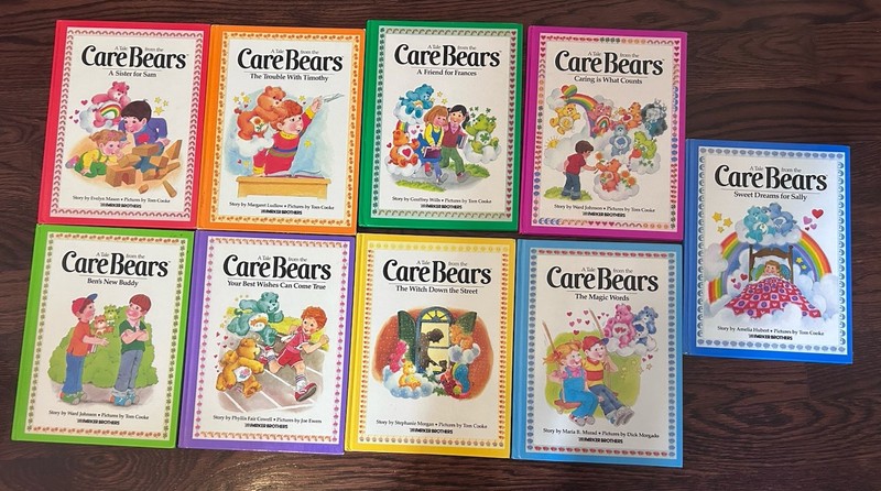 Lot of 9 Vintage CARE BEARS Books Parker Bros 1980’s