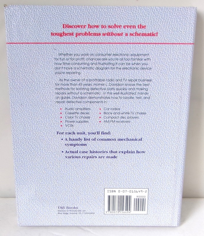 Troubleshooting & Repairing Consumer Electronics Without a Schematic - Hardcover gallery