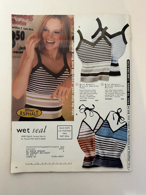 Wet Seal Spring 1998 Fashion Catalog Blue Asphalt Clothing Vintage gallery