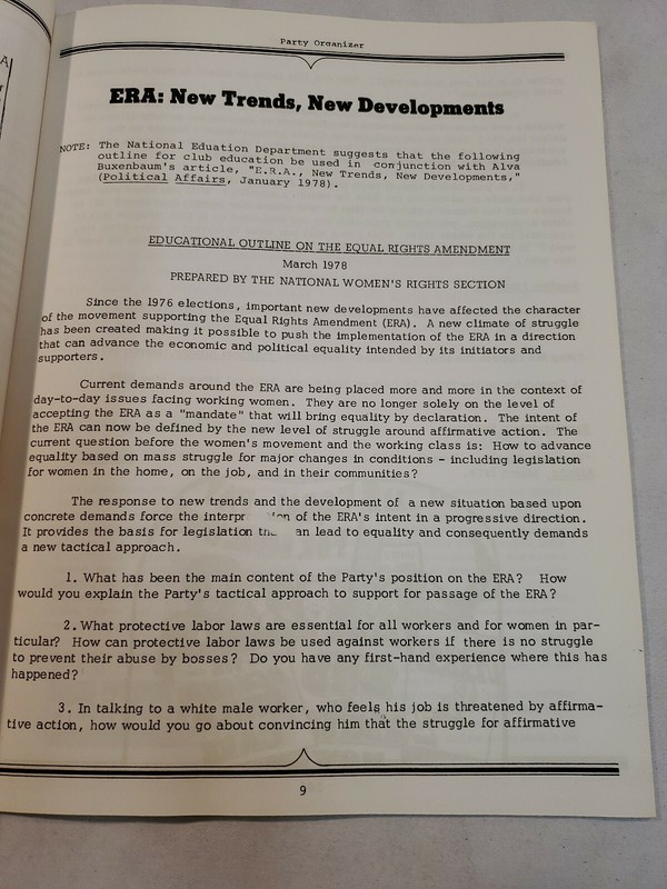 PARTY ORGANIZER - Art Shields - Tribute to The Party Press - Volume 12 - 1978 gallery