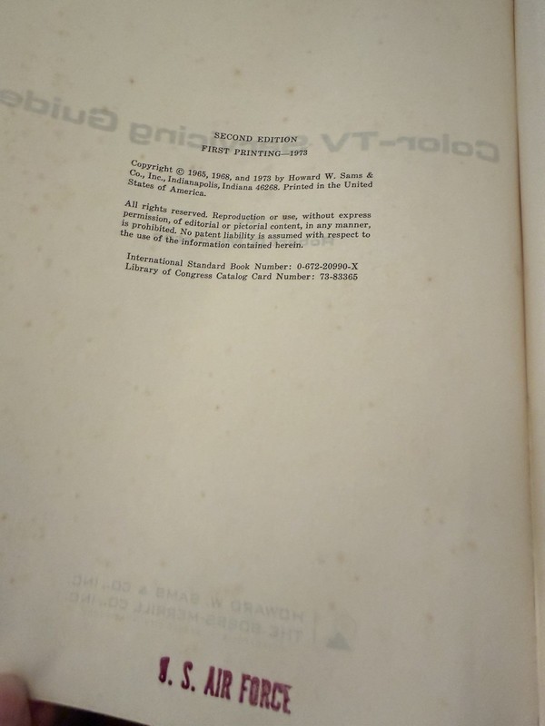 Color TV Servicing Guide Hardcover Book Robert Middleton Repair Restore gallery