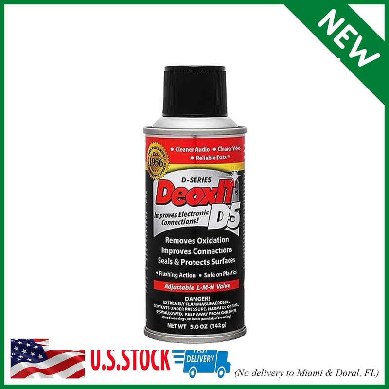 Hosa D5S-6 CAIG DeoxIT 5% Spray Contact Cleaner, 5 oz.