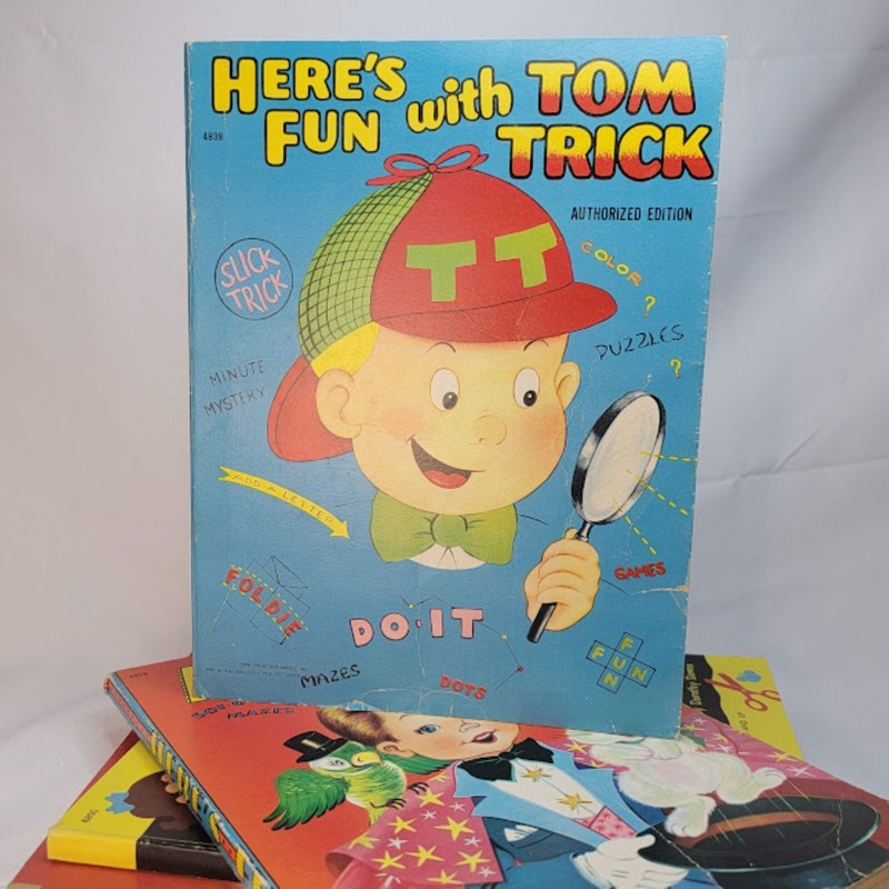 Here's Fun Activity Set of 4 Joe Naef Dorothy Downs Emma C McKean Saalfield 1955 gallery