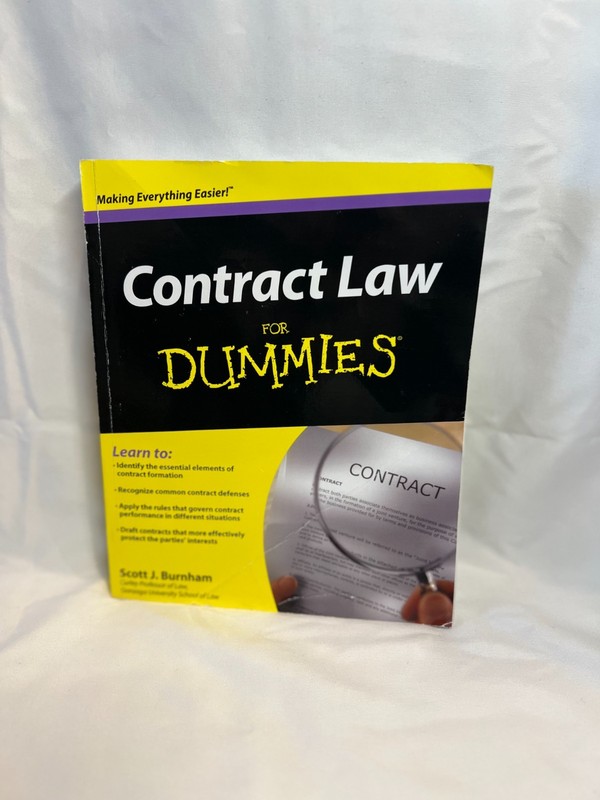 Contract Law for Dummies by Scott J. Burnham 1L study book