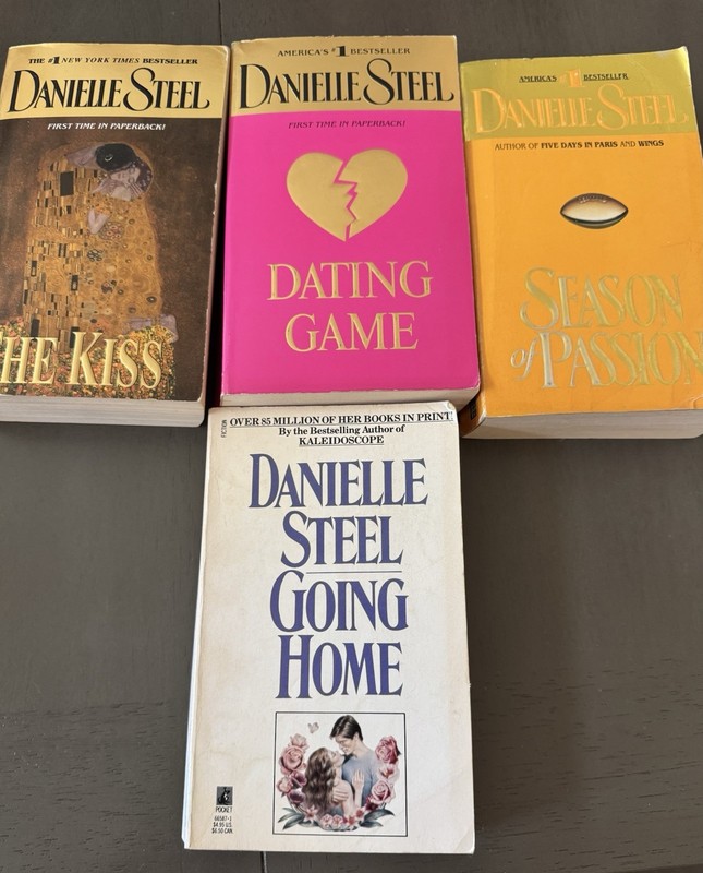 Danielle Steel Romance Paperback Lot The Kiss Dating Game Season of Passion