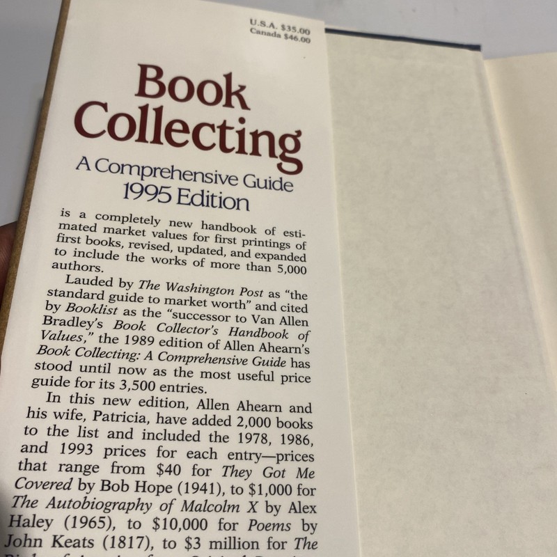 Book Collecting : A Comprehensive Guide, 1995 Edition by Allen Ahearn and Patric gallery