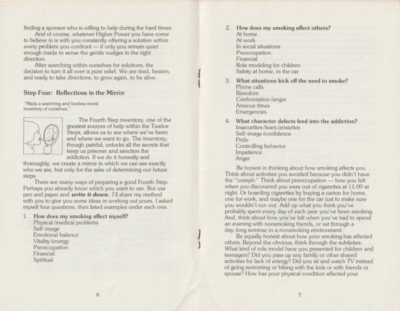 The Twelve Steps for Smokers by Jeanne E., Hazelden, 1984 1st, 16 pages, Good gallery