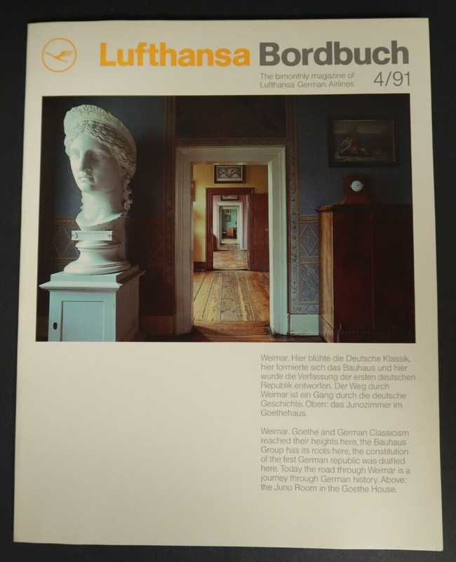 Lufthansa Bordbuch Bimonthly Magazine German Airlines July/August 1991