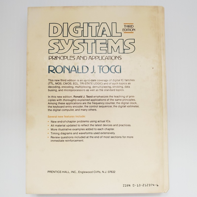 Digital Systems Principles Applications 3rd Edition Vintage Tech Textbook Tocci gallery