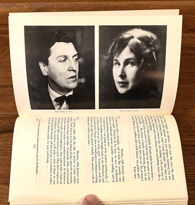 ALBAN BERG-Letters to His Wife-Edited by BERNARD GRUN-Superb 1971 1st HC DJ-Rare gallery
