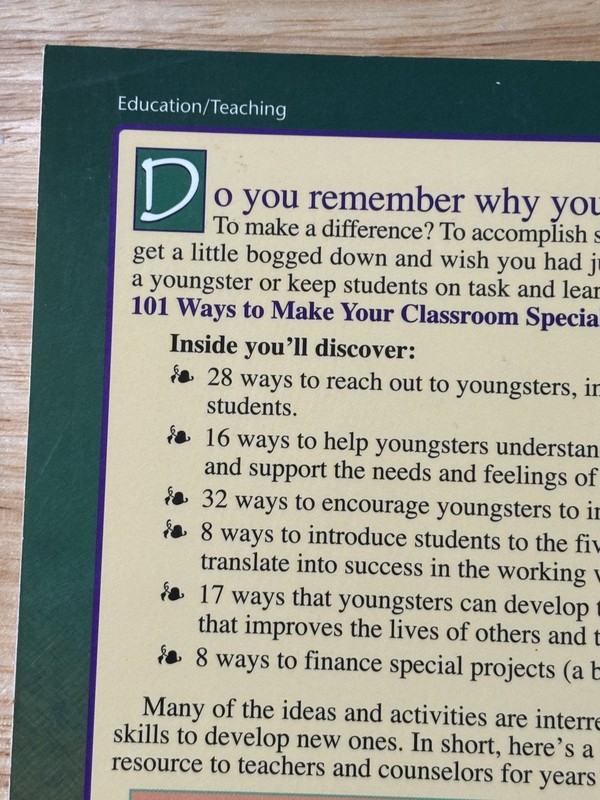 101 WAYS TO MAKE YOUR CLASSROOM SPECIAL: CREATING A PLACE By James D. Sutton NEW gallery