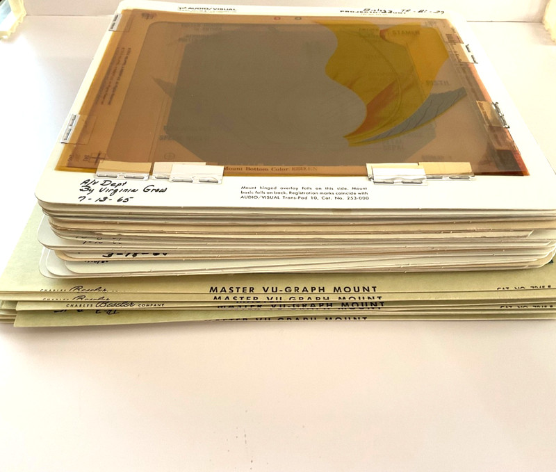 Rare, Vintage 1965, educational transparencies for Biology