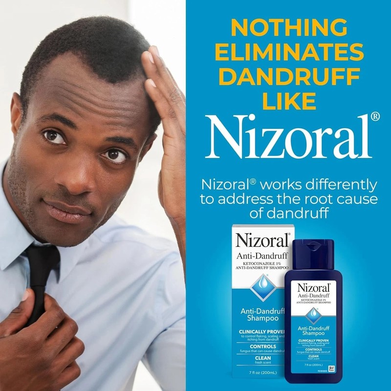 Nizoral Anti-Dandruff Shampoo with 1% Ketoconazole, Fresh Scent, 7 Fl Oz gallery
