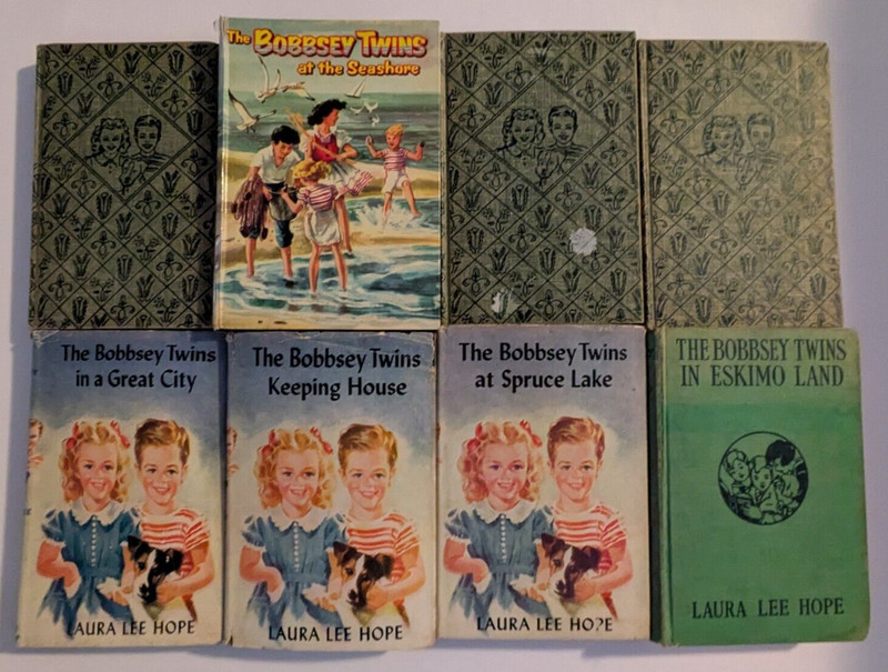 Lot of 8 Bobbsey Twins Vintage Hardcover Books Laura Lee Hope 1920s to 1950s
