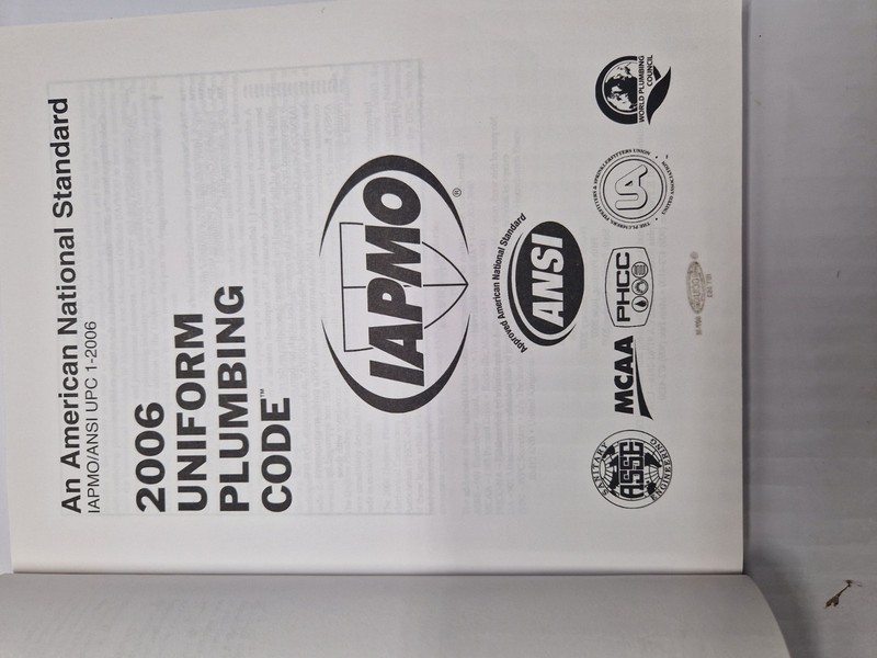 Uniform Plumbing Code 2006 Twenty-Fourth Edition Paperback IAPMO/ANSI UPC 1-2006 gallery