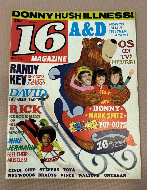 Vtg 16 Magazine 1973 May Michael Jackson 5 Donny Osmond David Cassidy Bradys