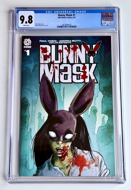 Bunny Mask #1 (AfterShock 2021) Andrea Mutti Main Cvr 🔥CGC Graded 9.8🔥