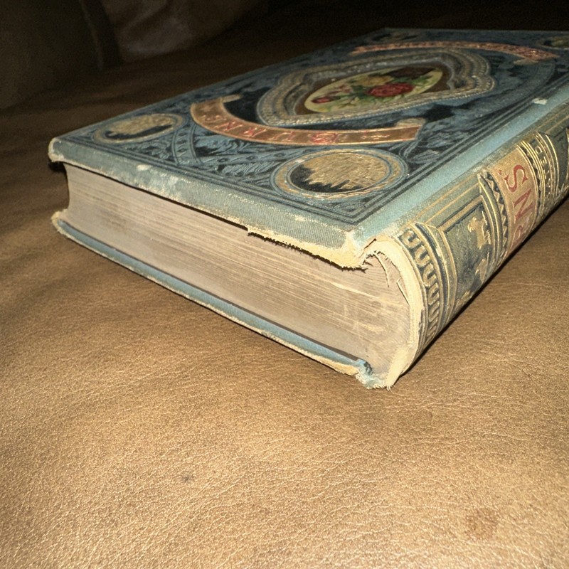 Antique 1885 Burns “Poems And Letters” Book Rare Edition Original Inscribed gallery