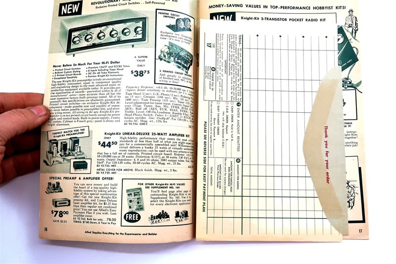 Vintage 1957 ALLIED RADIO Catalog Book with Original Mailing Envelope No 168 gallery