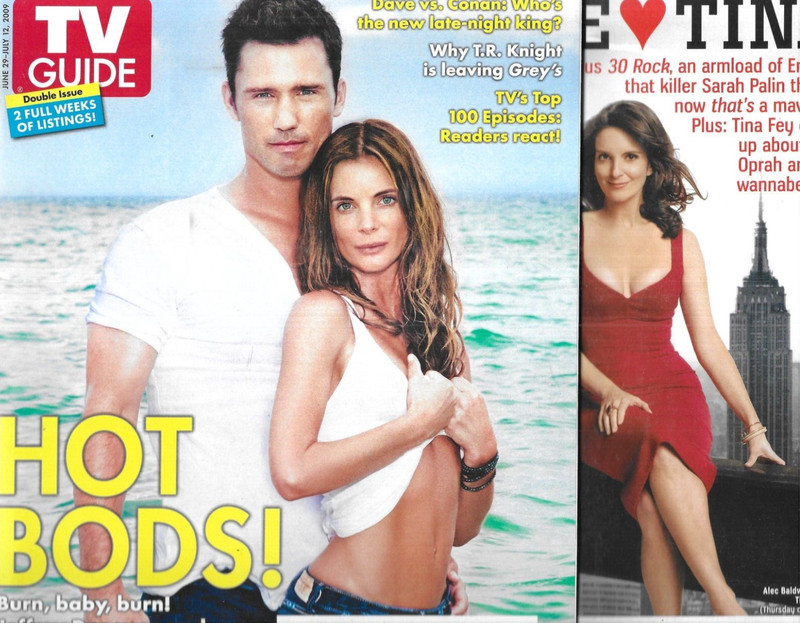 TV Guide Magazine Burn Notice Jeffrey Donovan Tin Fey 30 Rock Lot of 2 Issues