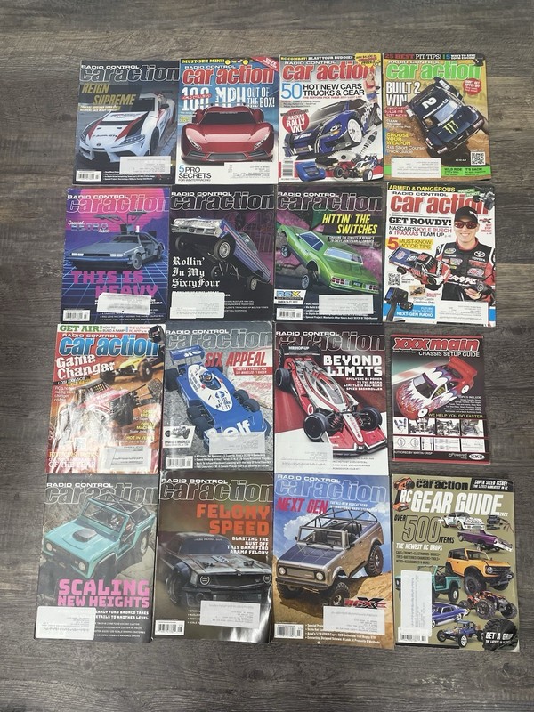 RC Car Action Magazines (15) & RC XXX Main Chassis Set Up Guide Magazine (1)