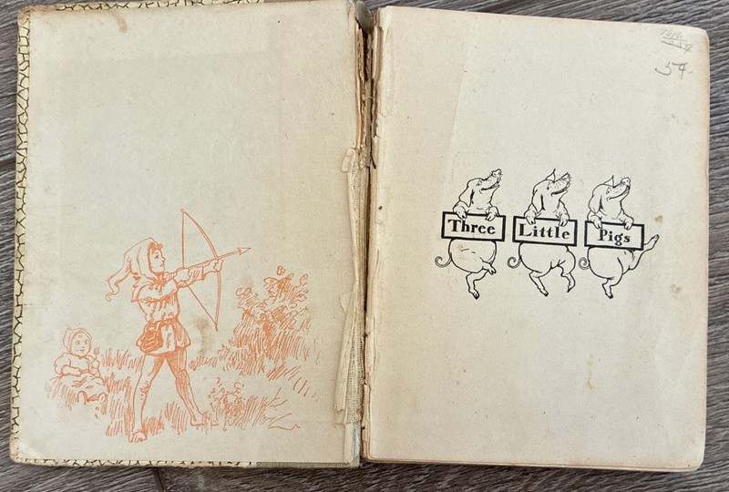 1904 Three Little Pigs (Wee Books for Wee Folks) Henry Altemus Antique Hardcover gallery