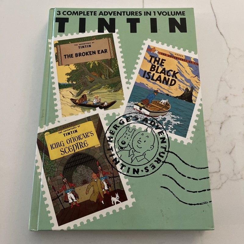 The Adventures of Tin Tin Vol. 2 by Herge – 3 Stories in 1 Book (HC, 1990)