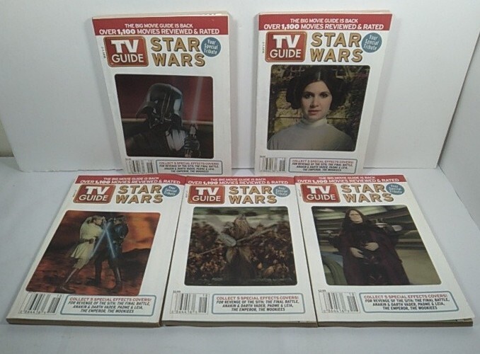 5/1 – 5/7/05 TV Guide Star Wars Full Set Of All 5 Holographic Covers See Desc