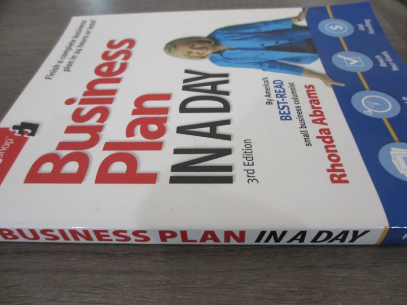 Business Plan In A Day Book Rhonda Abrams 3rd Edition Entrepreneur Guide Startup gallery