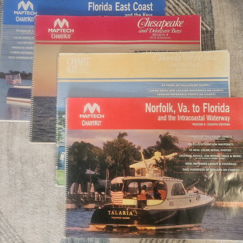 Maptech Chartkit West and East Coast Florida & Keys Chesapeake Bay Norfolk 4 Map