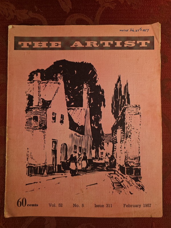 THE ARTIST Magazine February 1957 John Ward David Mills Louis Betts