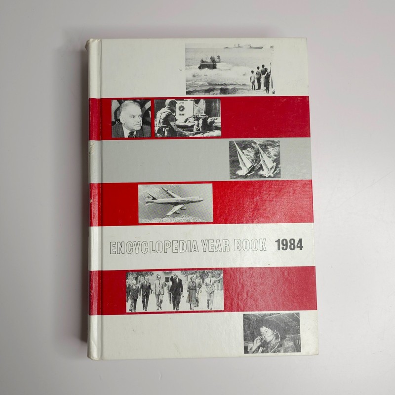 Grolier Encyclopedia Year Book 1984 Review Of The Year 1984 Hard Cover Vintage