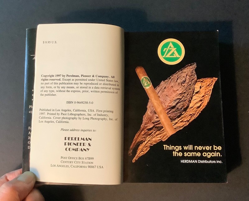 PERELMAN’S POCKET CYCLOPEDIA OF CIGARS 1998 Edition Softcover 1997 gallery